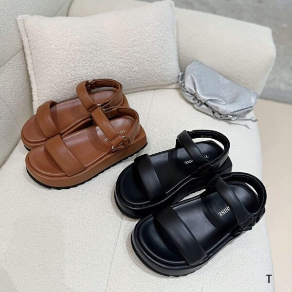 Simple Fashion Soft Tire Sheepskin Round Toe Comfortable Strap Light Platform Sandals - Image 6
