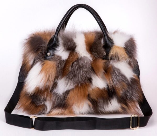 Fur Fox Hair One Shoulder Crossbody Portable Wool Bag - Image 4