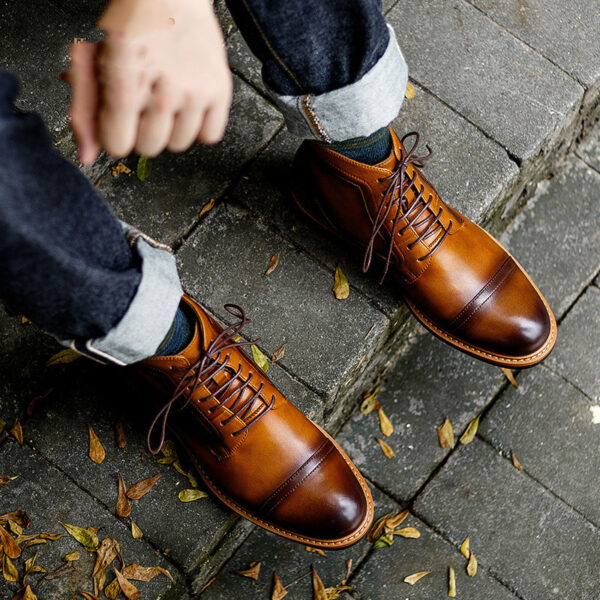 Autumn and Winter New British Men's Retro Martin Boots - Image 5