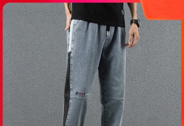 Jeans men's trendy loose oversized corset Harlan Capris - Image 5