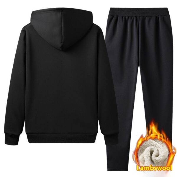Hooded Casual Fashionable Warm Trousers Suit - Image 3