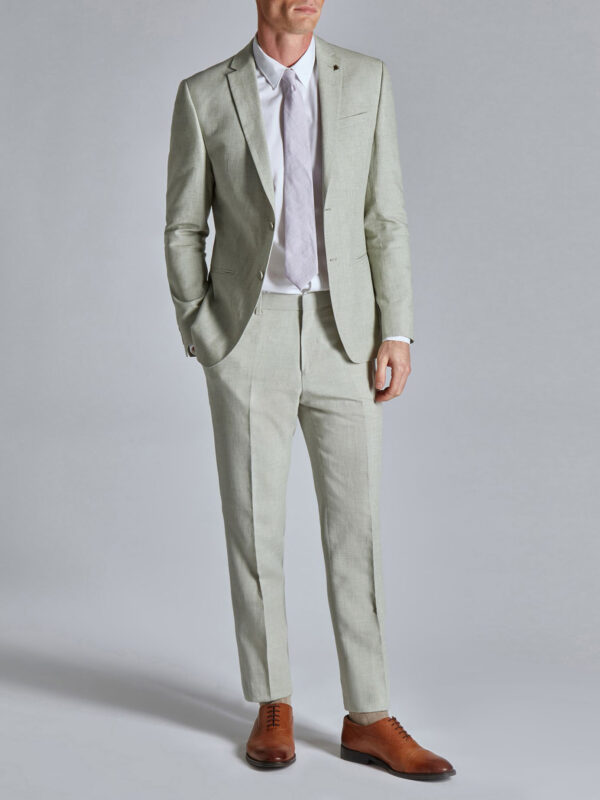 Men's Classic Solid Color Blazer And Pants Set - Image 3