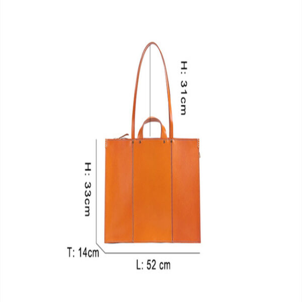 European And American Retro Handbags Vegetable Tanned Leather Large Capacity - Image 2