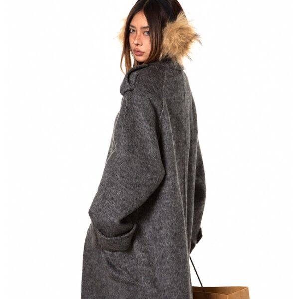 High-support Wool Handmade Double-faced Woolen Goods Long Autumn And Winter High-grade Overcoat Coat - Image 5