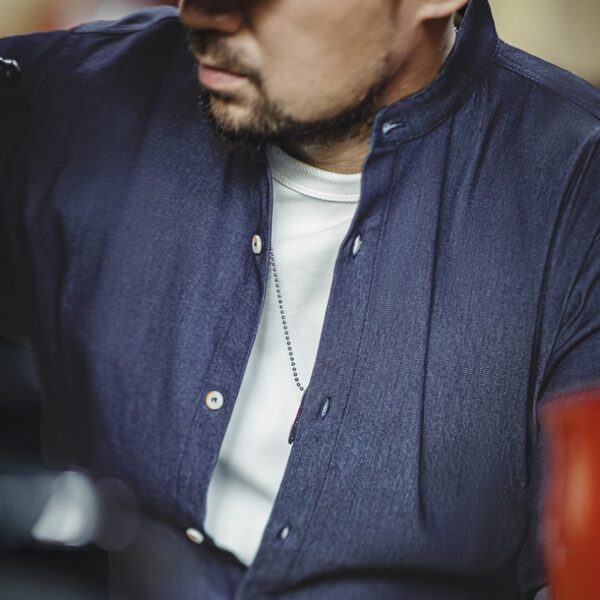 Retro Crew Neck Casual Long Sleeve Shirt Coat Men's Autumn - Image 6