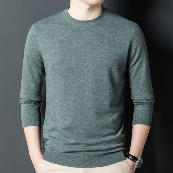 Men's Fashion Casual Pure Cashmere Knitted Bottoming Shirt - Image 7