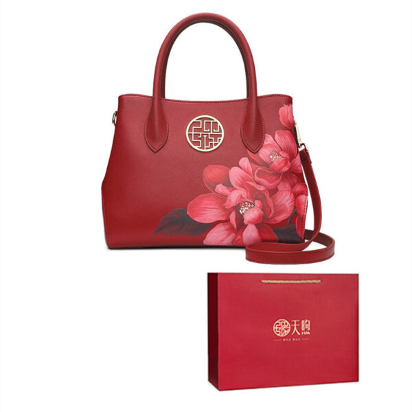 Women's New Stylish Leather Handbag Fashion Chinese Style - Image 7