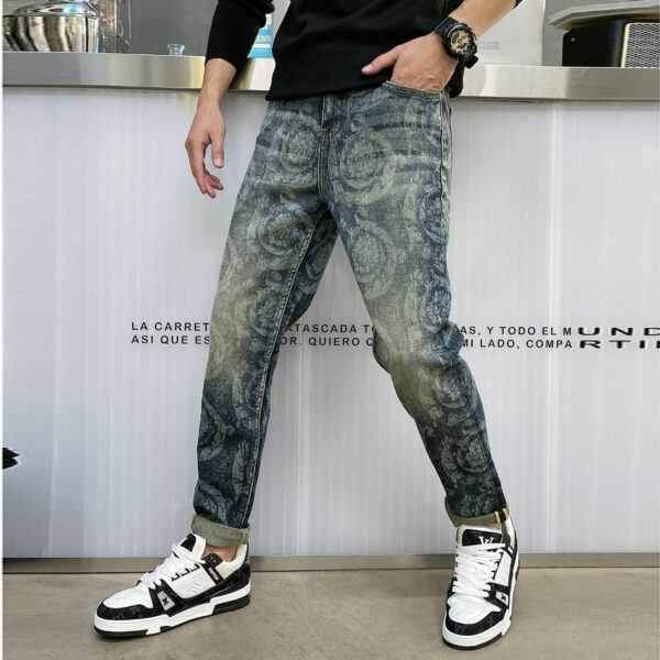 Fashion Men's Jeans Casual Stretch Pants - Image 3
