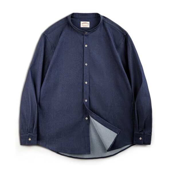 Retro Crew Neck Casual Long Sleeve Shirt Coat Men's Autumn - Image 5