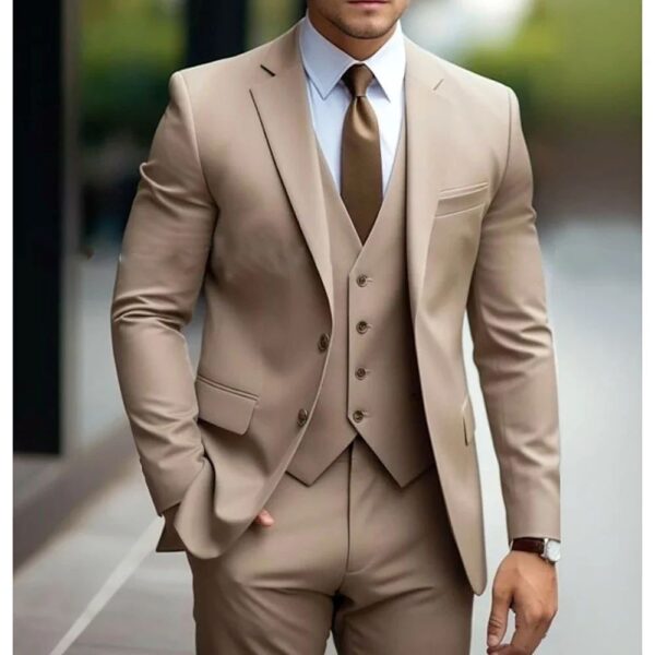 Business Casual Men's Three-piece Suit For Bridegroom Men's Wedding - Image 8