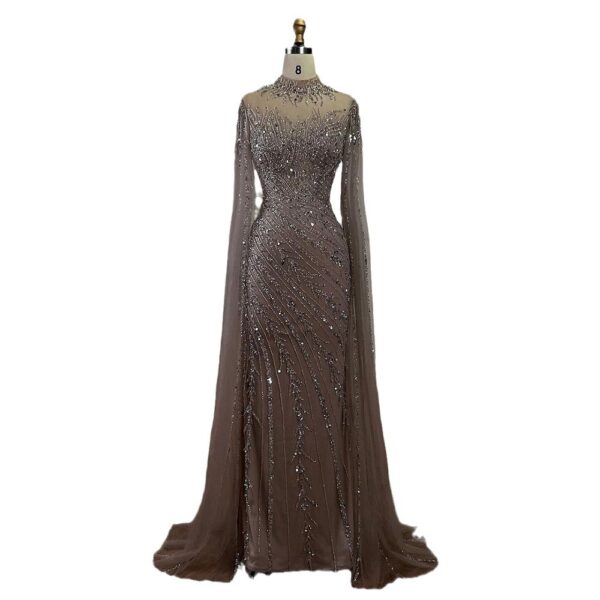 Elegant Flying Sleeves High-end Elegant Fishtail Banquet Host Dress - Image 2