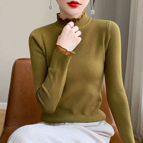 Women's Half Turtleneck Sweater Inner Wear Sweater - Image 7