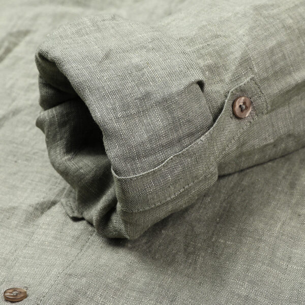 Pure Linen Cardigan Coat Spring And Summer Men's New Long Sleeve - Image 8