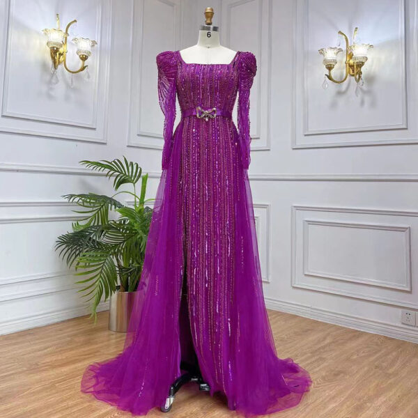 Rose Red Host Performance Evening Dress - Image 6