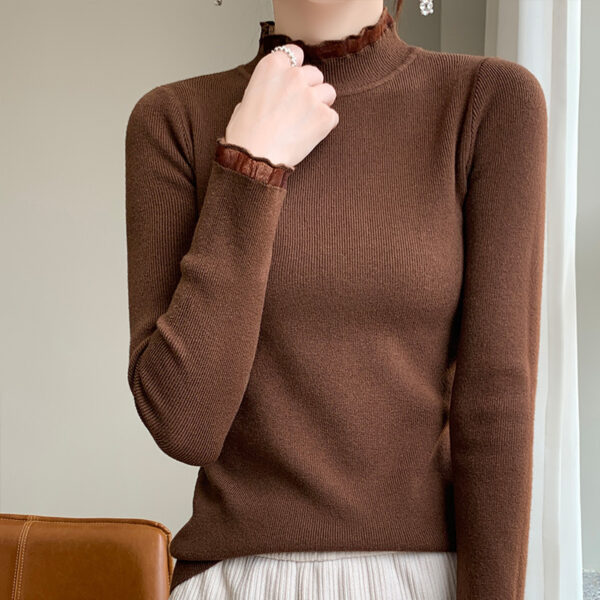Women's Half Turtleneck Sweater Inner Wear Sweater - Image 3