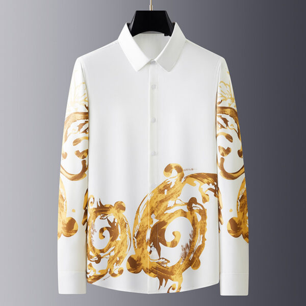 Business Casual Anti-wrinkle Non-ironing Slim-fit Long-sleeved Shirt - Image 5