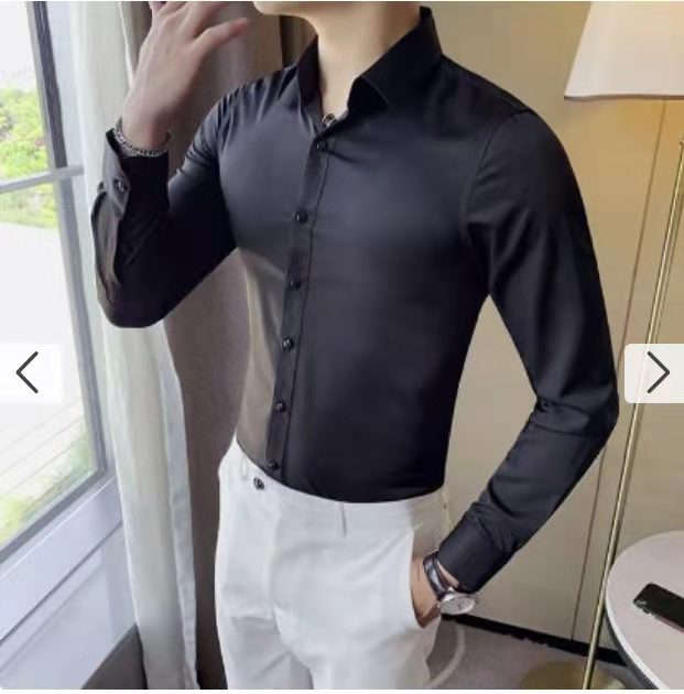 Men’s Sports And Leisure Long Sleeve Lapel Shirt