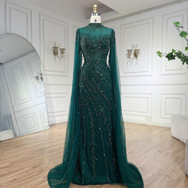 Elegant Flying Sleeves High-end Elegant Fishtail Banquet Host Dress - Image 5