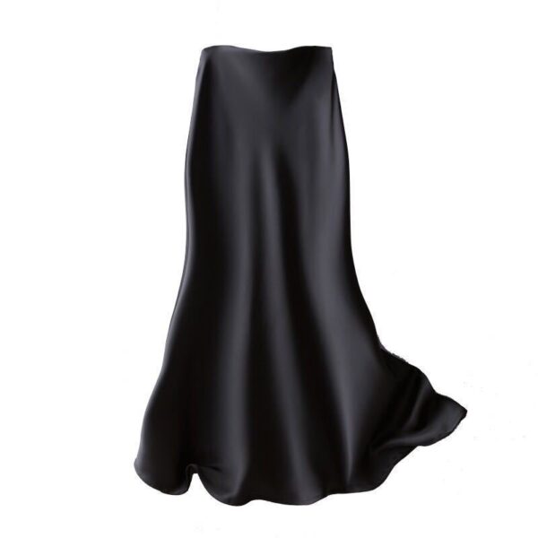 Printed Elastic Waist Slimming Large Hem Skirt - Image 5