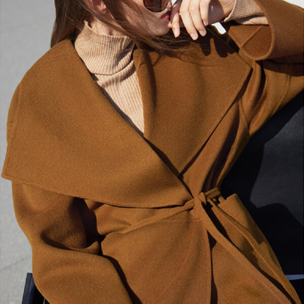 Women's Medium Long Reversible Coat - Image 5