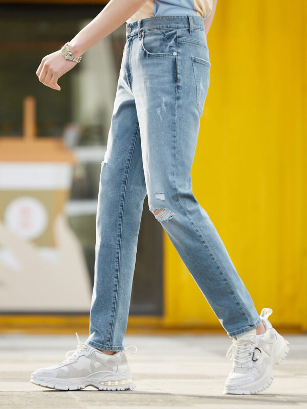 Men's Life Series Coolmax Cool Straight Light Blue Jeans - Image 3