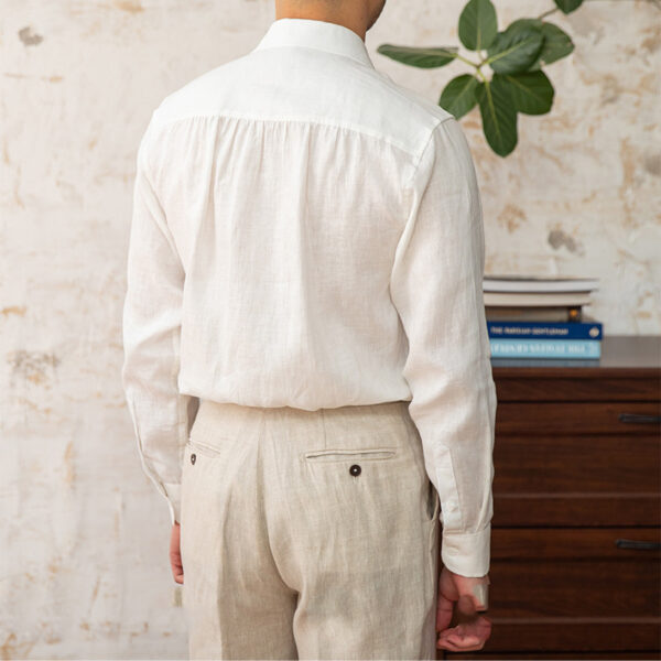 Holiday Commuter Half-open Collar Breathable Casual Long-sleeved Shirt - Image 4