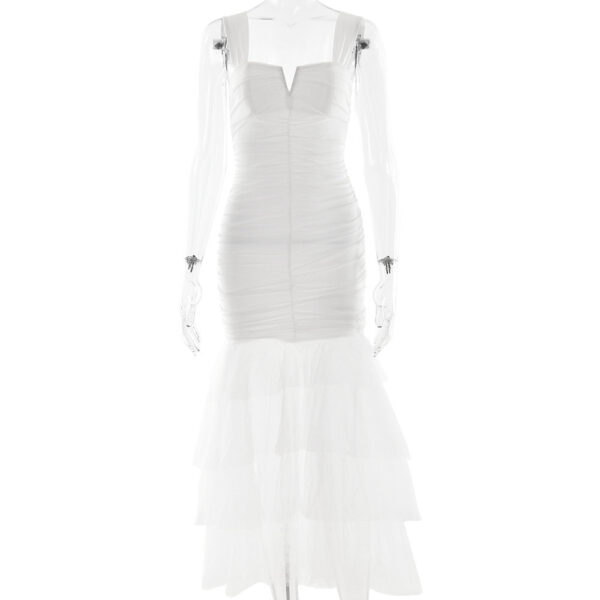 Sexy Patchwork Suspender Dress - Image 7