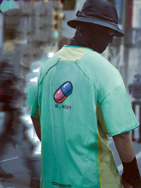 Cyberpunk Functional Street Shoulder Drop Short Sleeve - Image 5