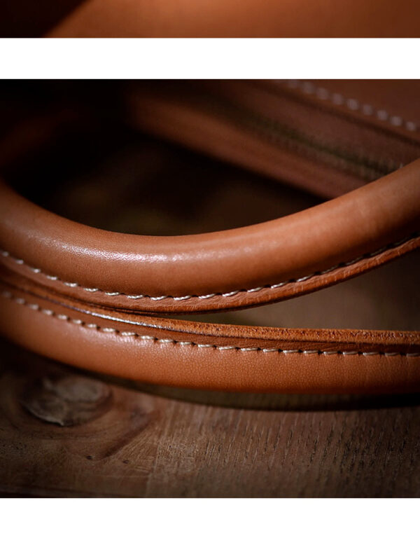 Street Vegetable Tanned Leather Men's Large Capacity Multi Compartment - Image 4