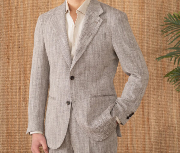 Thin Cotton And Linen Gentry With Half Lining Italian Casual Suit - Image 4