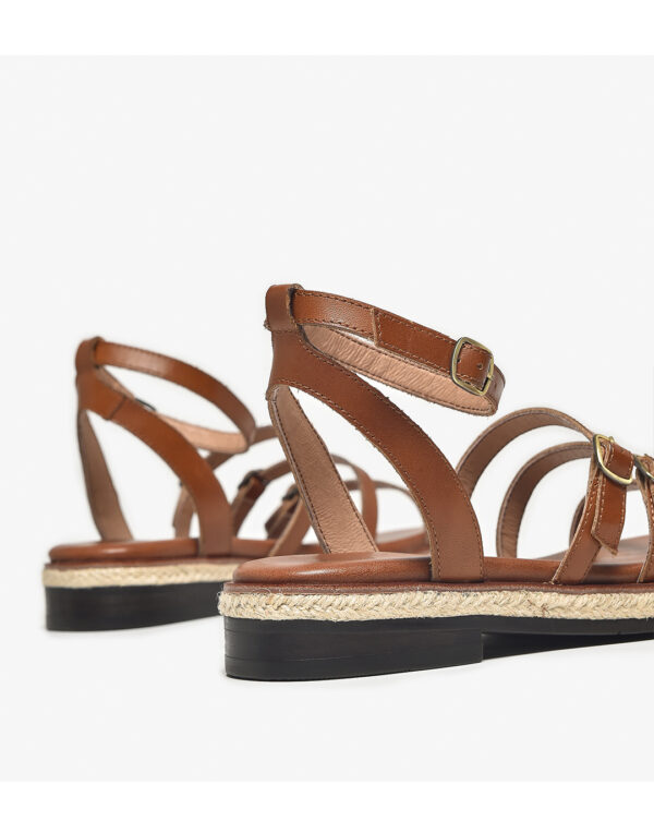 Women's Chunky Heel Retro Cross Strap Sandals - Image 2