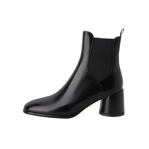 He And Her Sweet Joint British Style Chunky High-heeled Ankle Boots - Image 4