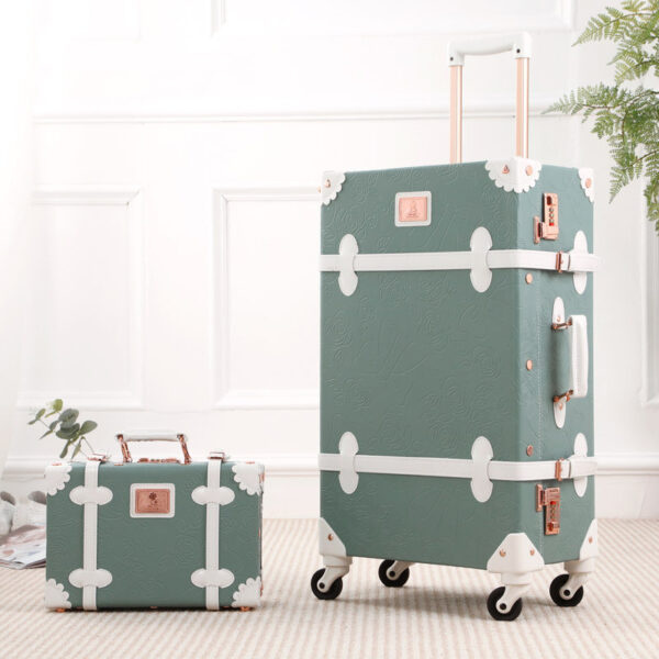 Retro Ladies Luggage Trolley Suitcase - Image 2