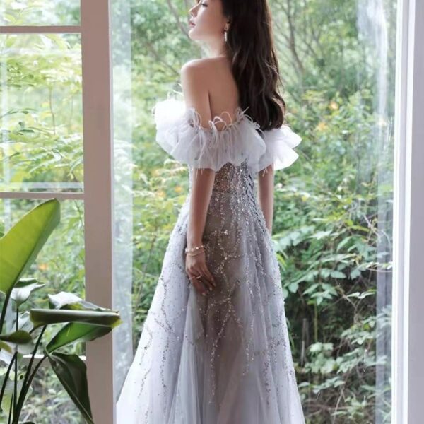 Off-shoulder Annual Conference Host Engagement Dress - Image 2