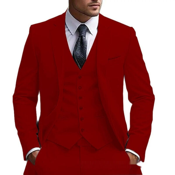 European And American Plus Fat Foreign Trade Plus Size Suit Three-piece Suit - Image 4