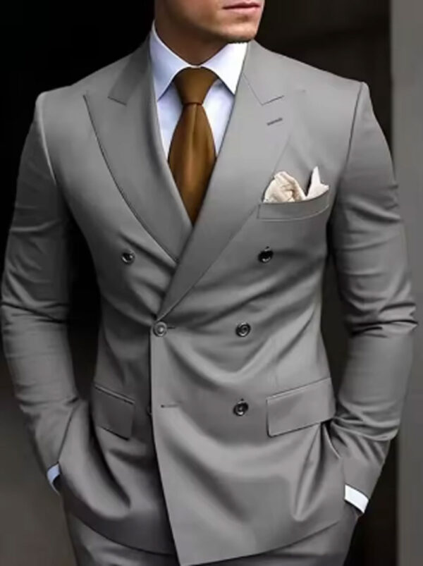 Men's Two-piece Suit Korean Style Slim Fit Business Best Man Casual Suit - Image 2