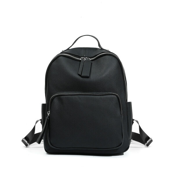 Large Capacity Portable Computer Lightweight Leather Niche Women's Backpack - Image 2