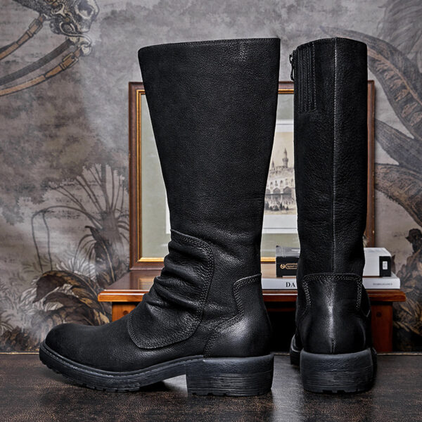 Men's Platform High Top Zip Boots - Image 4