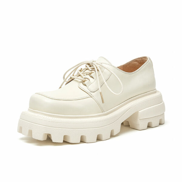 Women's Square Toe Platform Chunky Heel Platform Shoes - Image 7