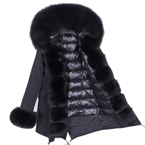 Coat Fur With Detachable Inner Liner Placket - Image 2