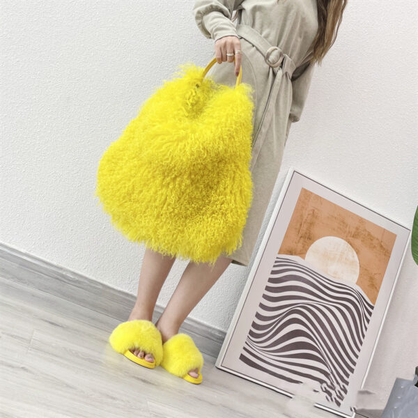 Women's New Beach Wool Fur Plush Bag - Image 5