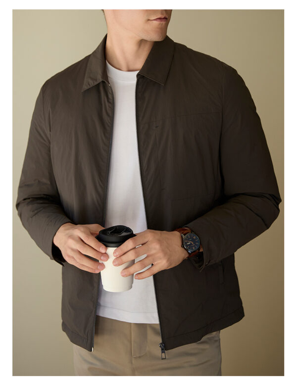 Lightweight Warm Goose Down Down Jacket Men's Short Coat - Image 3