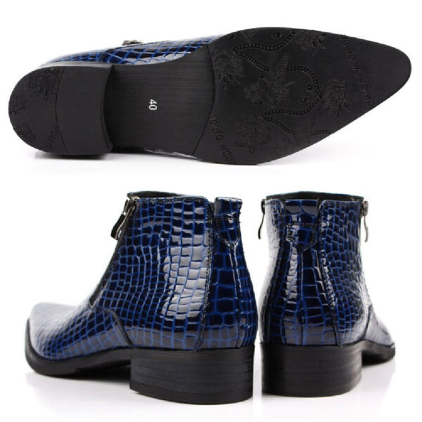 New Men's Formal Leather Shoes Work Boots - Image 4