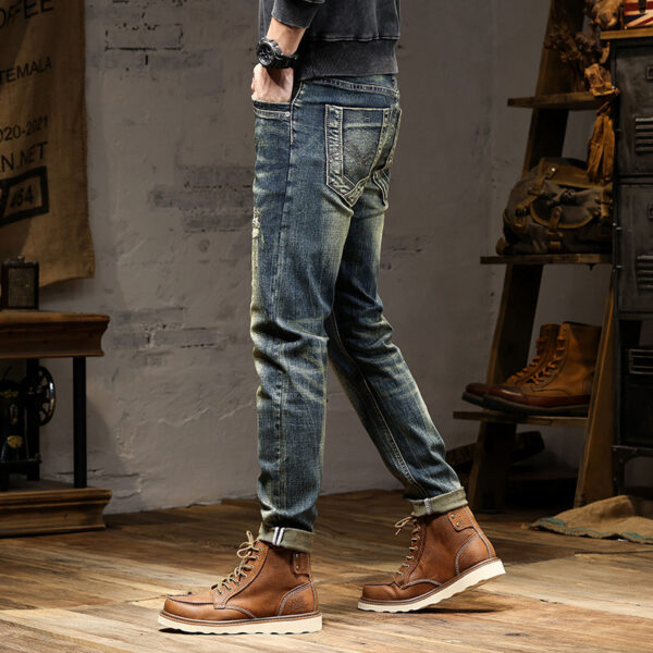 High-end Jeans Men's Stretch Nostalgic Retro - Image 5