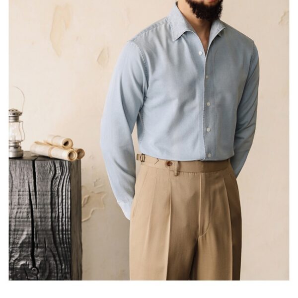 Business Loose Iron Free Solid Color Top - Image 3