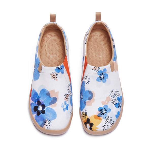 Women's Casual Shoes Painted Walking Slip On Lightweight Loafers Comfortable Canvas Fashion Sneakers - Image 6
