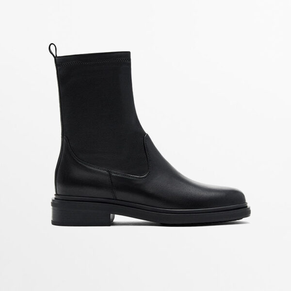 Sheepskin Ankle Boots Platform Block Heel Casual - Image 6