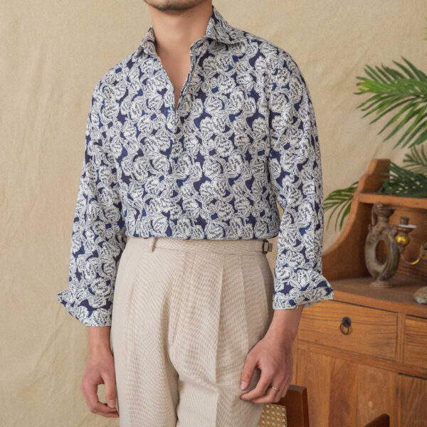 Men's Printed Long Sleeve Cardigan Shirt - Image 2