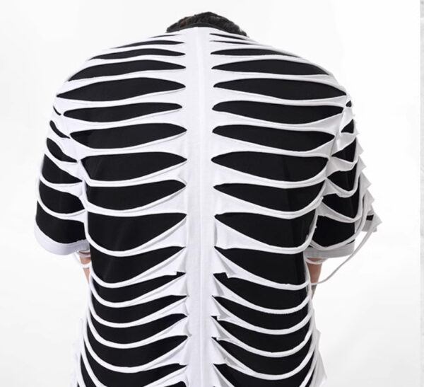 Special-interest Design Hollow Cut Bone T-shirt - Image 3