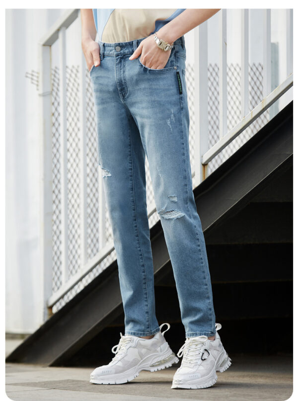 Men's Life Series Coolmax Cool Straight Light Blue Jeans - Image 4